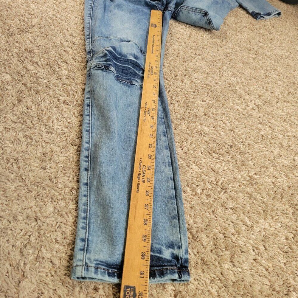 Grindhouse Jeans Mens 32x31 Distressed Grunge Dark Wash Stretch - Picture 4 of 7